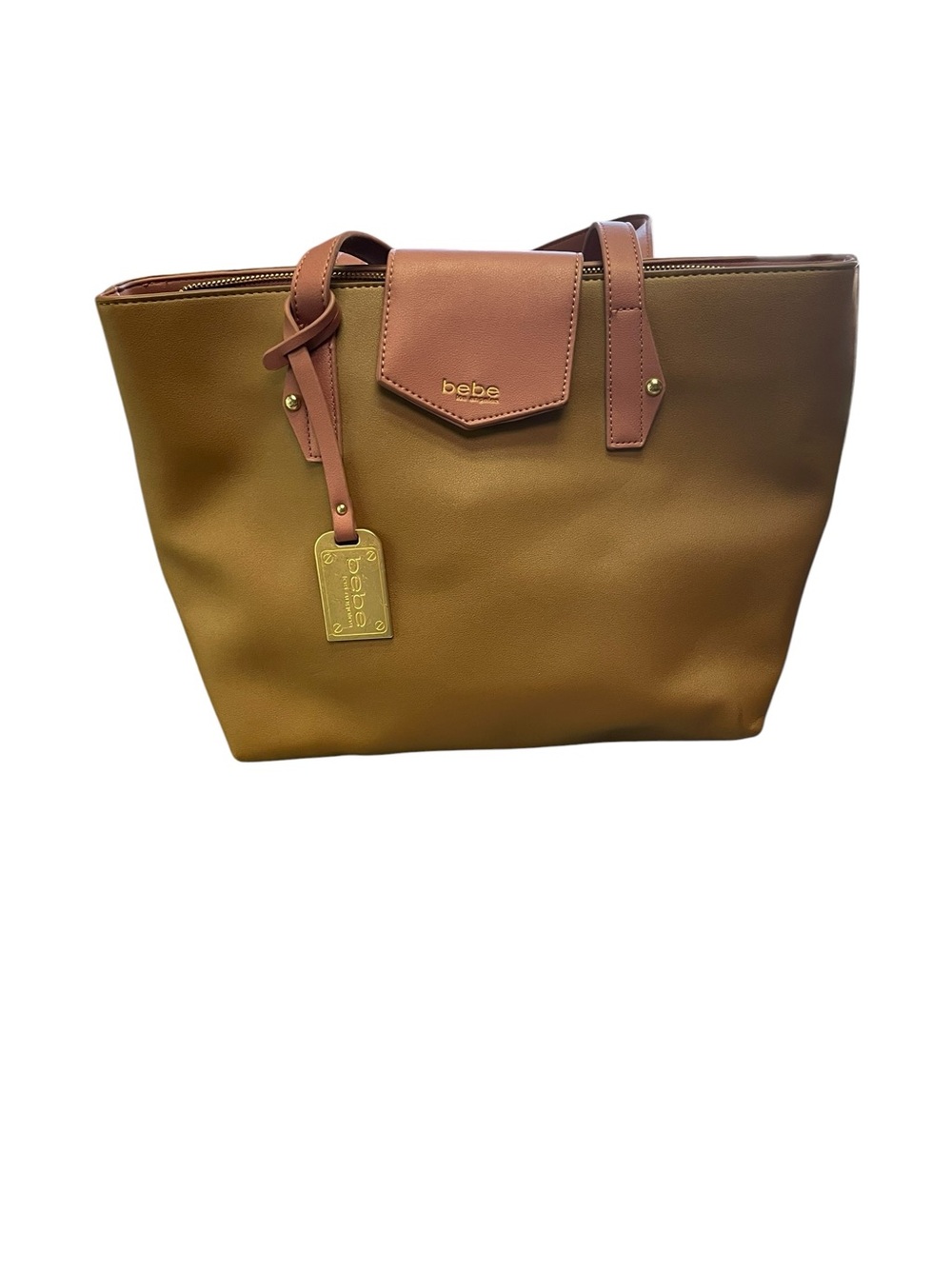 bebe Brown and Tan Two-Tone Tote